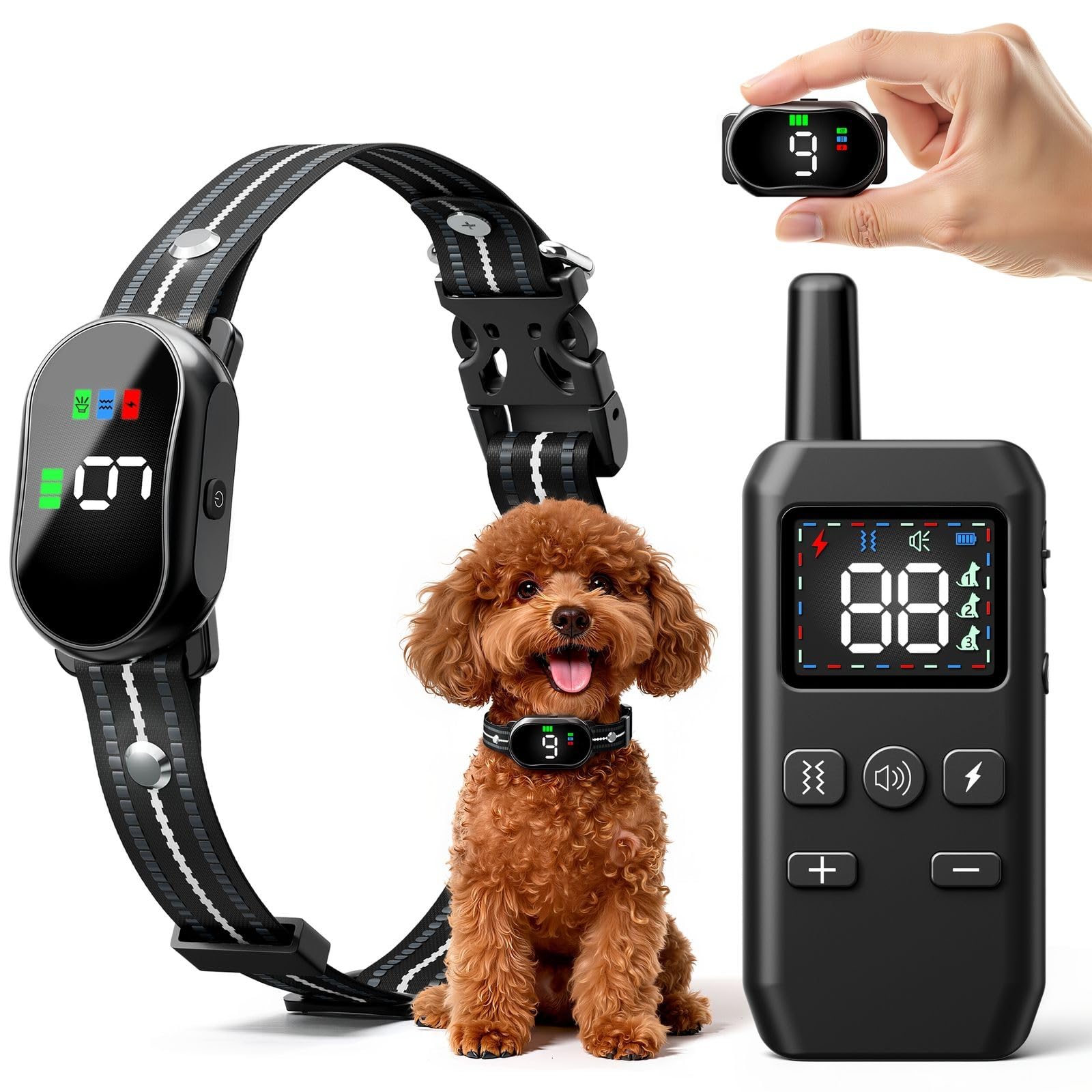 Veconix small dog collar side view, lightweight comfort for daily walks.