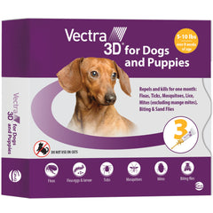 Vectra 3D extra-small dog bottle for easy spot-on application on small dogs.