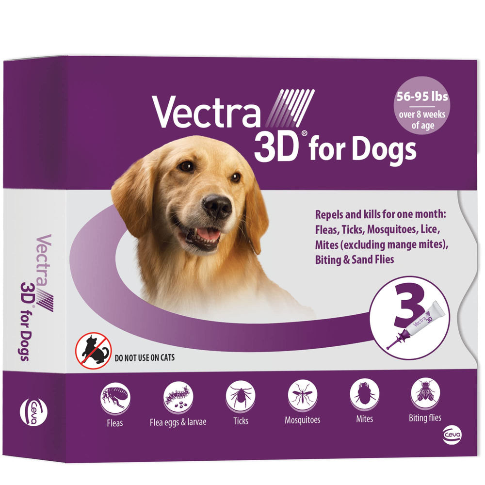 Vectra 3D large dog flea bottle for topical protection.