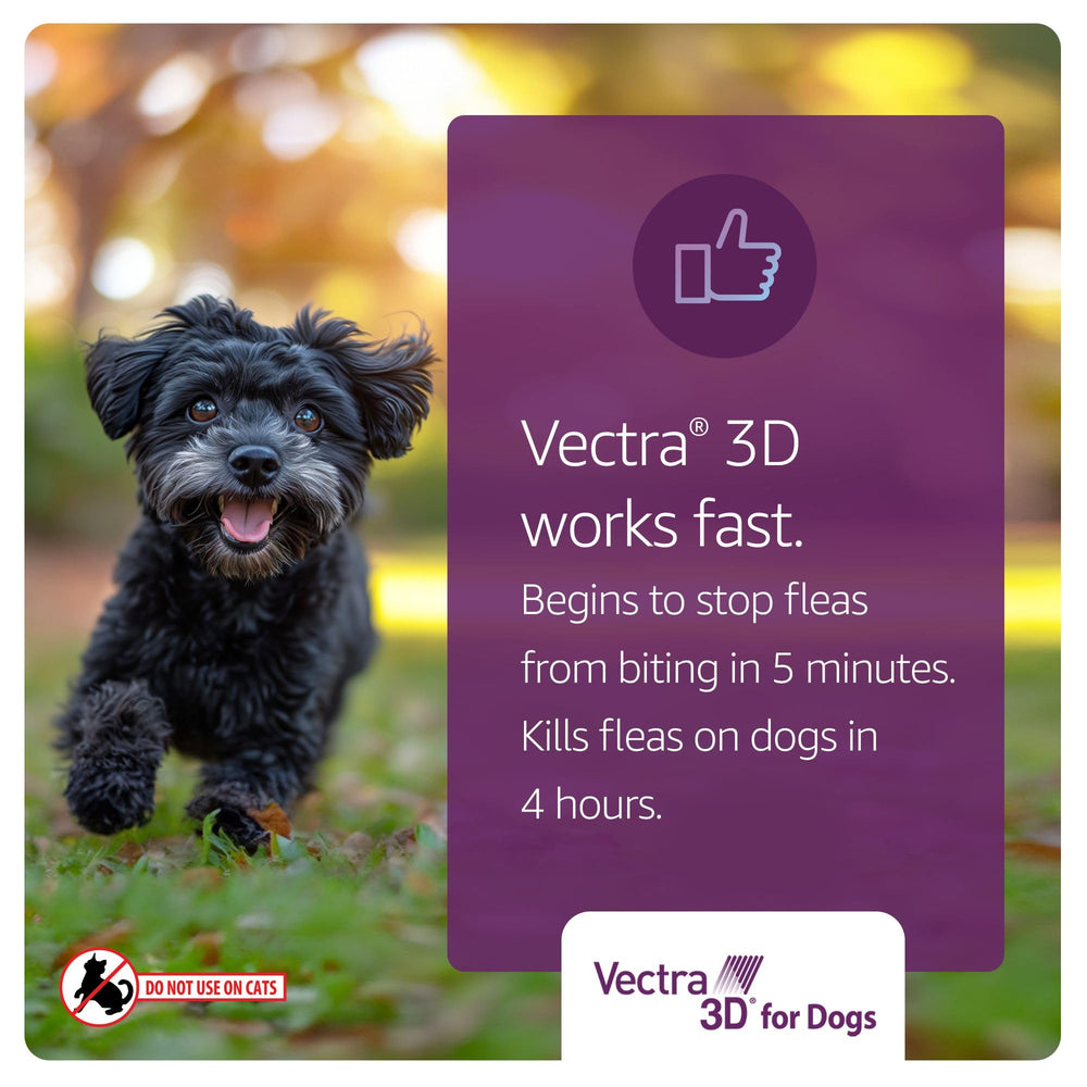 Vectra 3D Large Dog waterproof after 24 hours protects through baths and rain.
