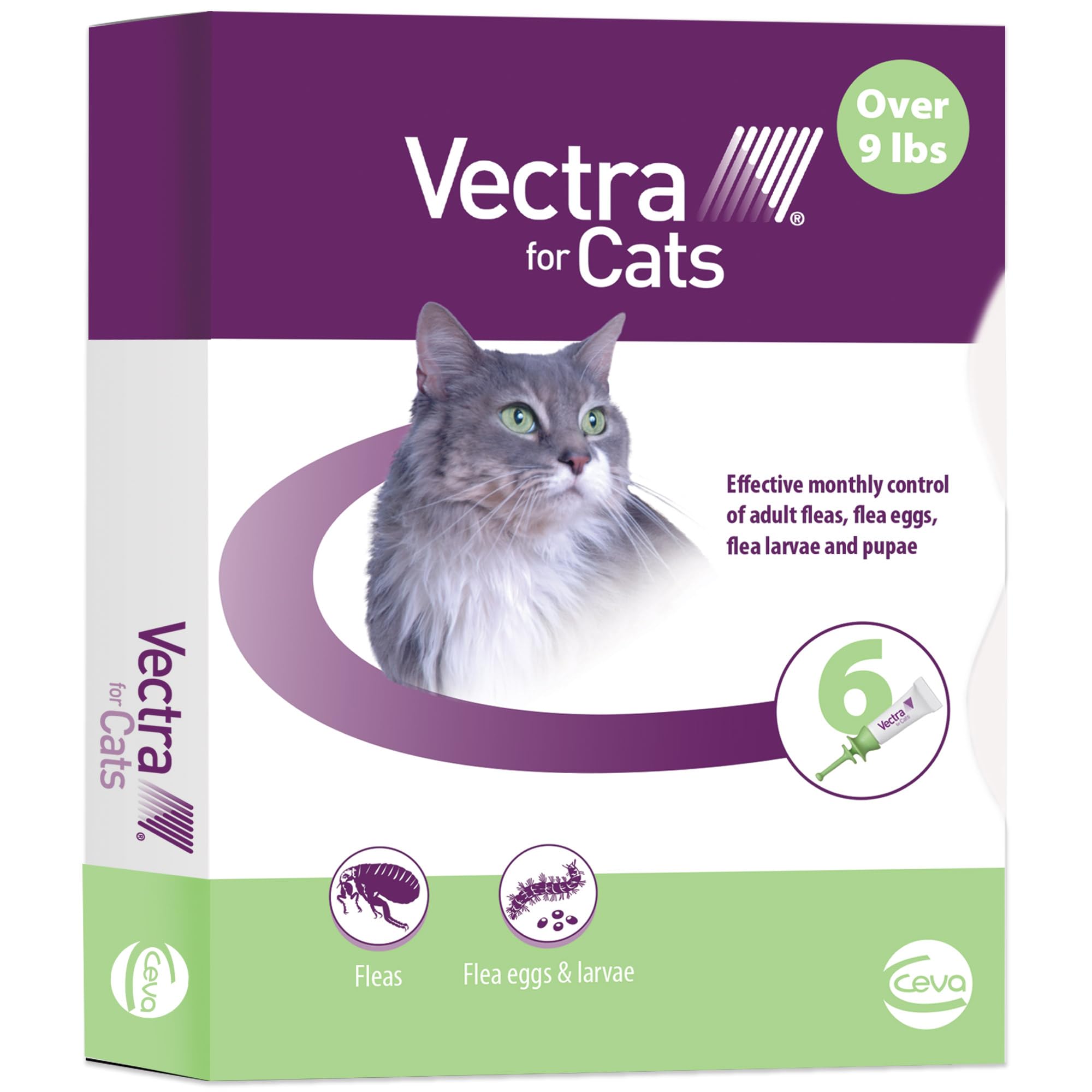 Vectra Large Cat bottle pour showing easy, mess-free flea prevention.