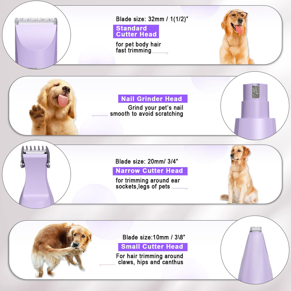 Veeconn cordless pet trimmer for quiet grooming.