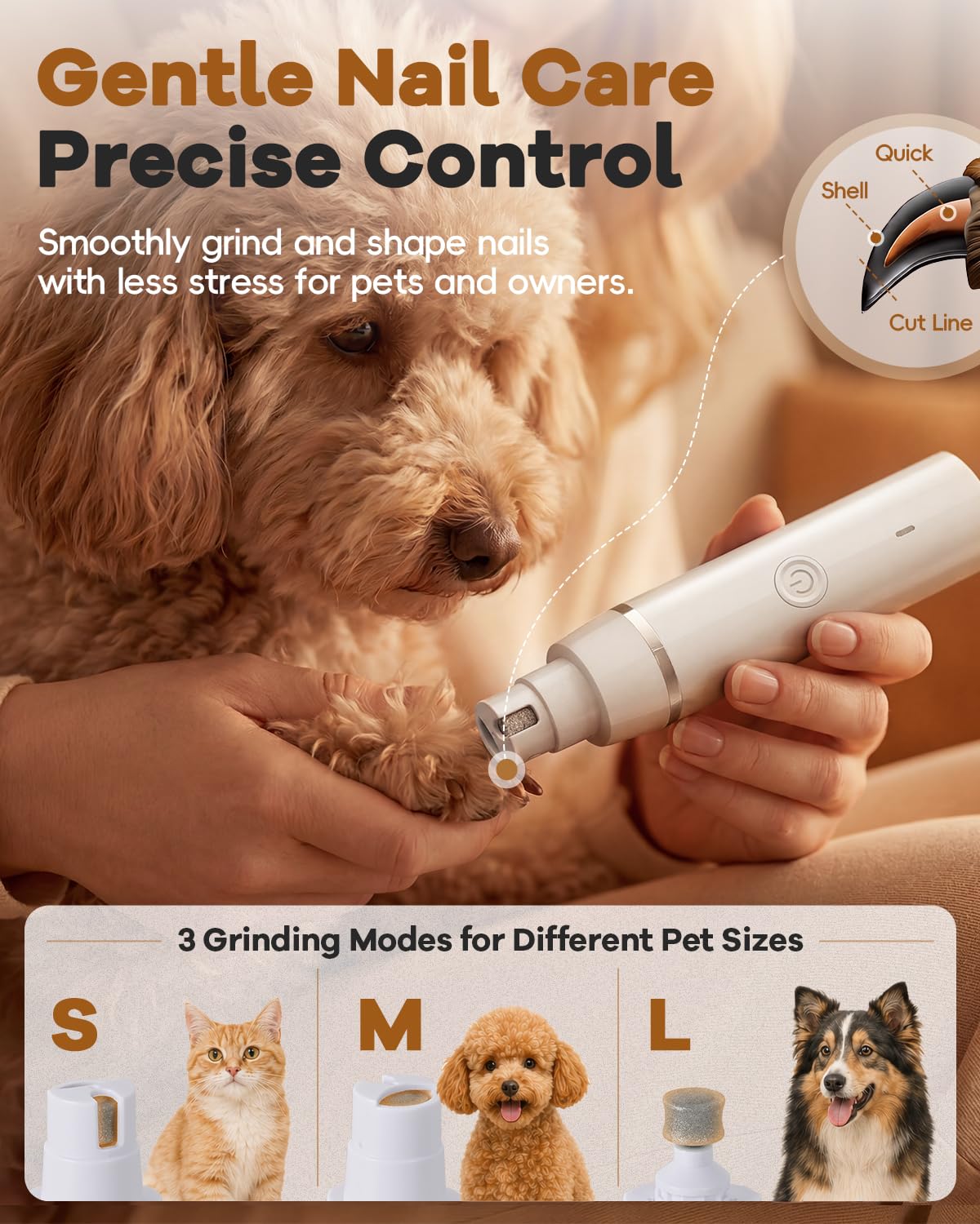 Veeconn dog clippers washable design makes cleanup quick and easy.