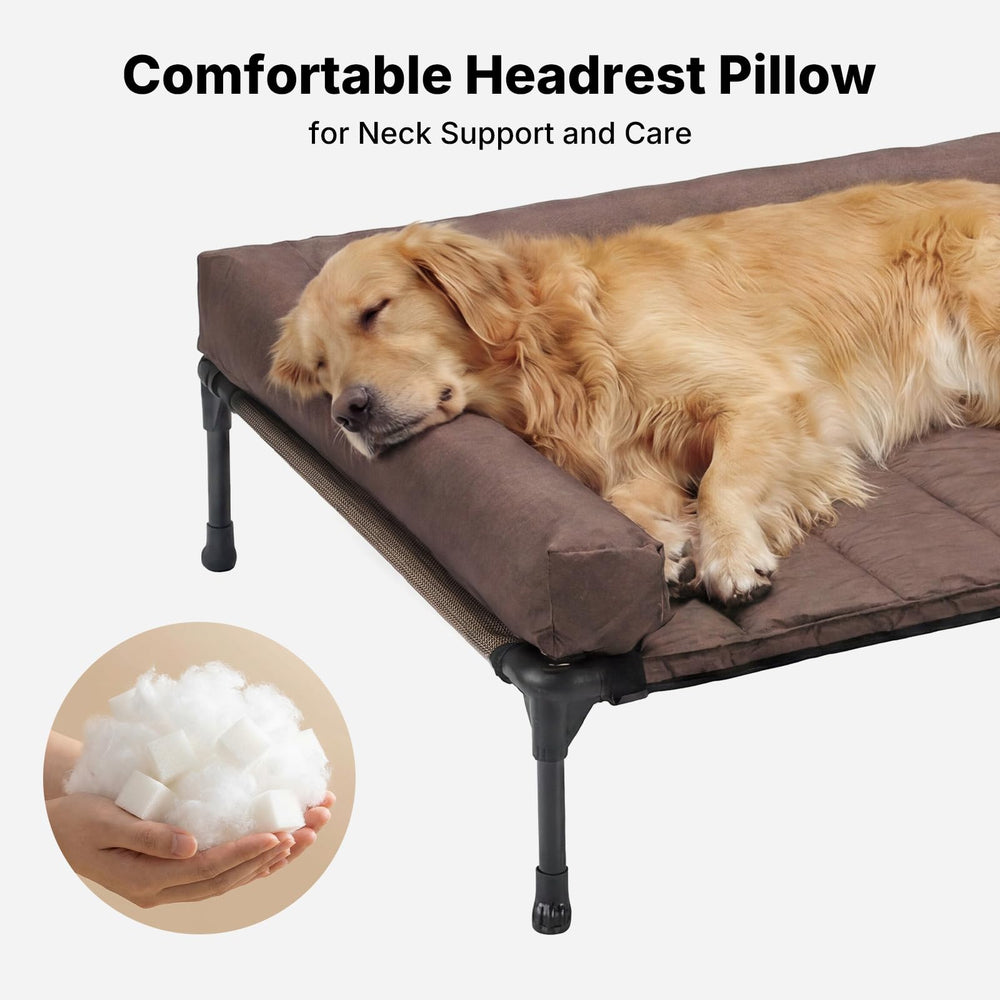 Veehoo bolster cushion close-up highlighting soft cotton fill and neck support.
