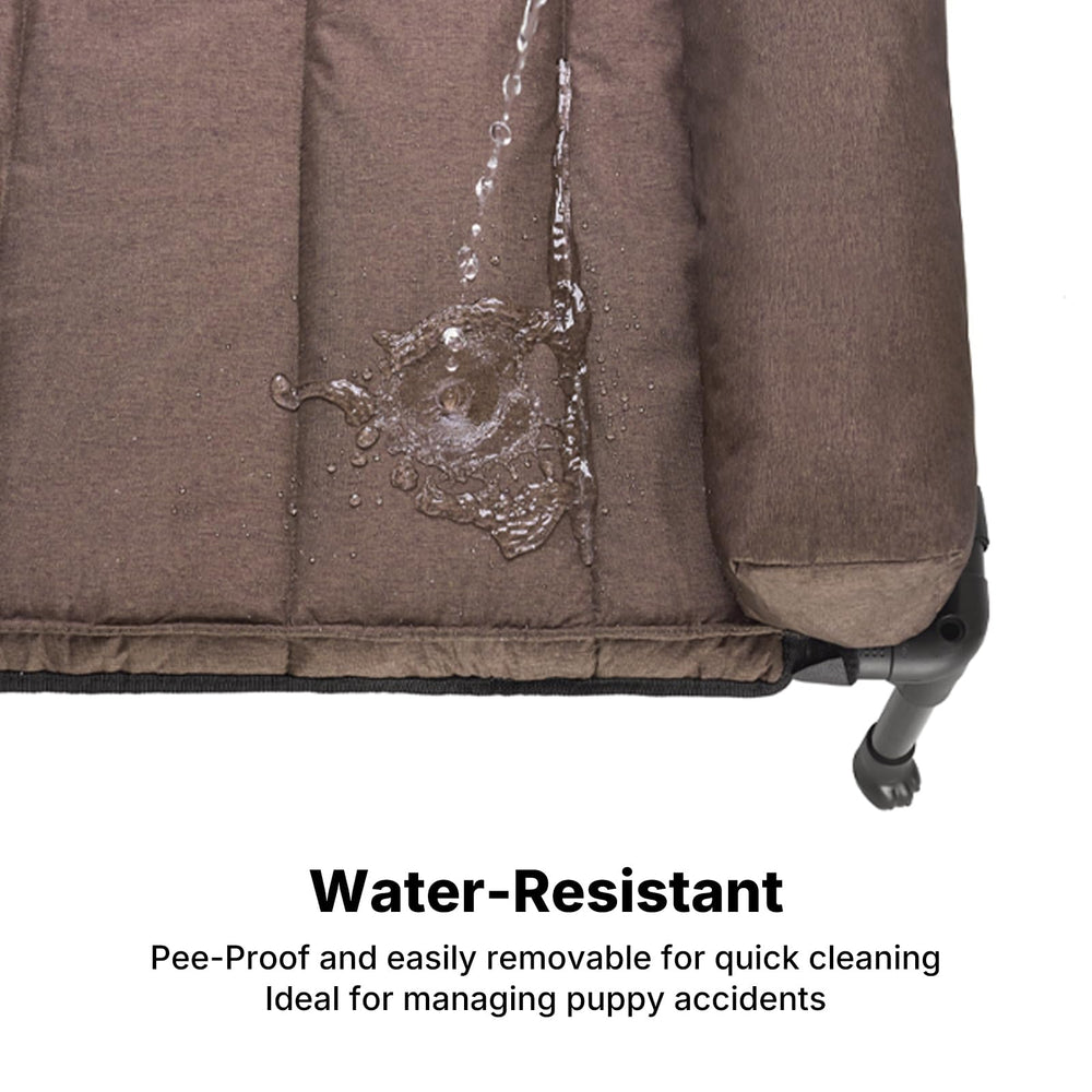 Veehoo waterproof surface close-up emphasizing anti-scratch and easy wipe cleaning.