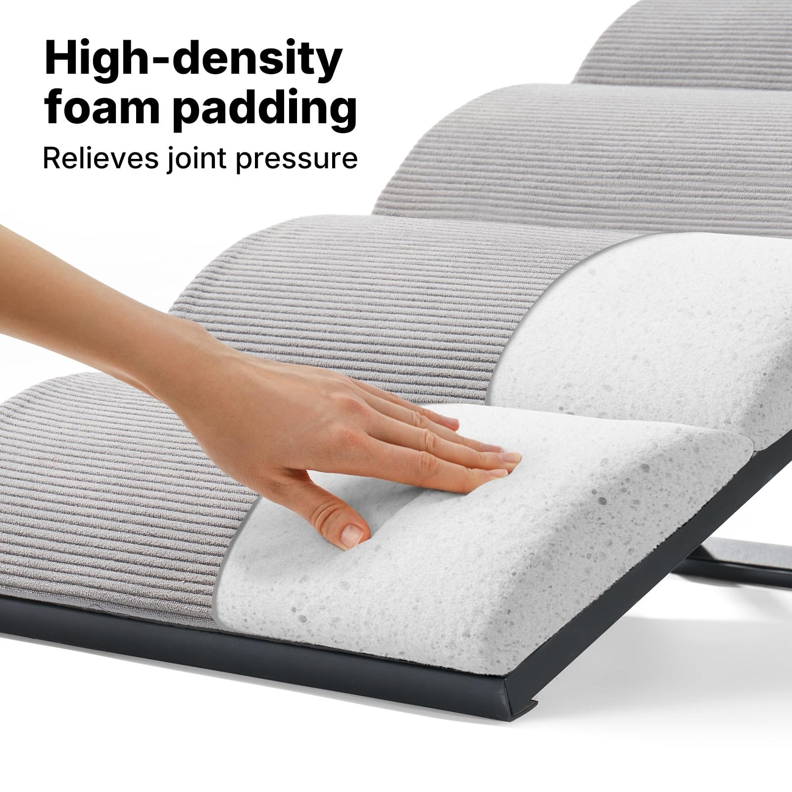 Veehoo dog ramp dual EV pads protect furniture from scratches
