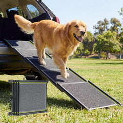 Veehoo 71-inch extended ramp for easier car entry.