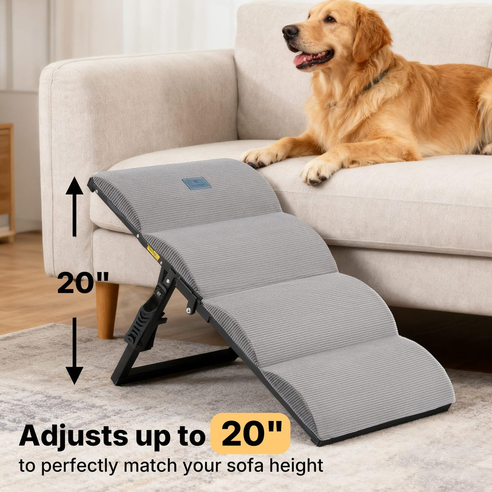Veehoo dog ramp non slip fabric keeps pets steady on any surface