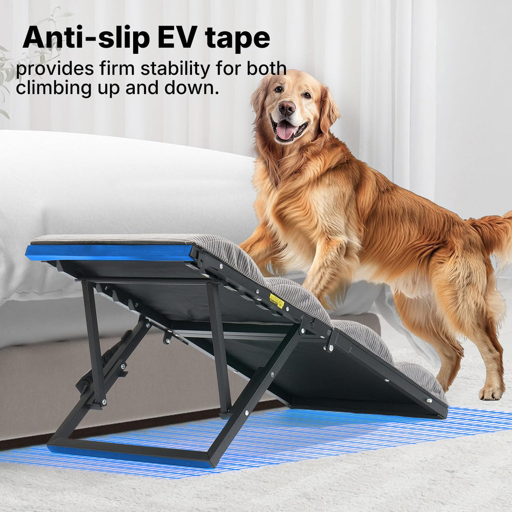 Veehoo dog ramp safety fixture ensures stable use during climbs
