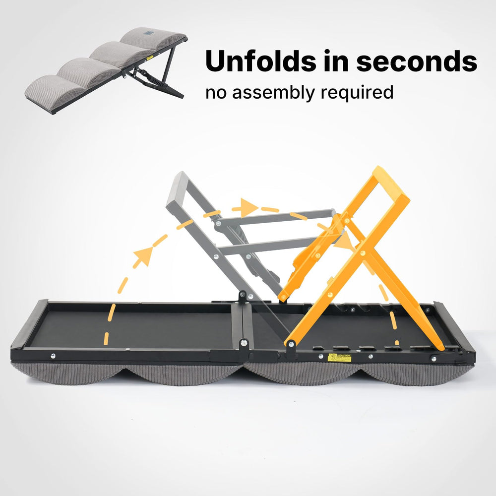 Veehoo dog ramp side handles enable easy transport between rooms