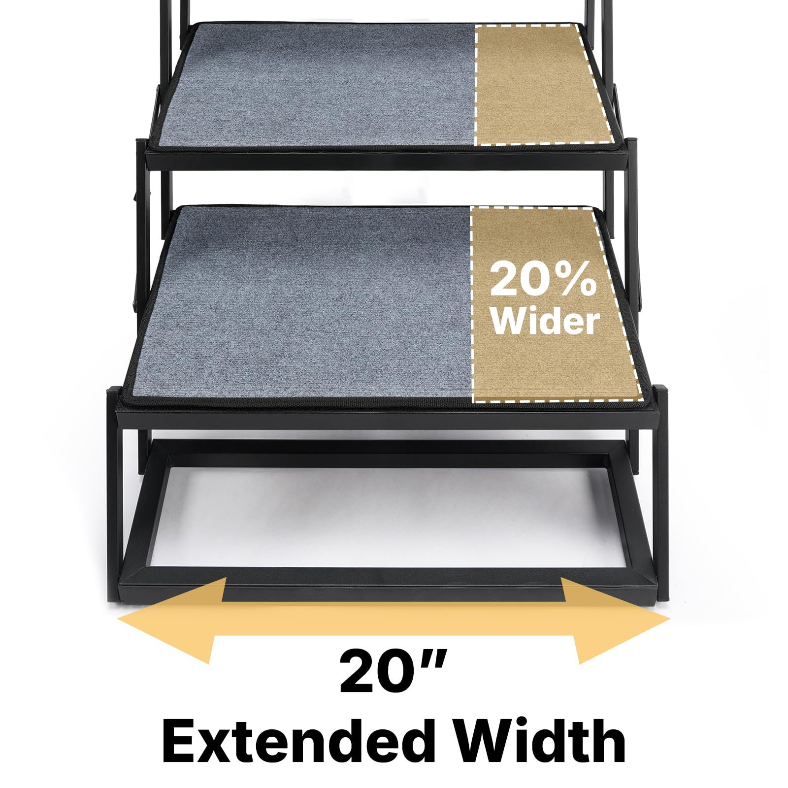 Veehoo folding design close-up shows sturdy joints for durable use.