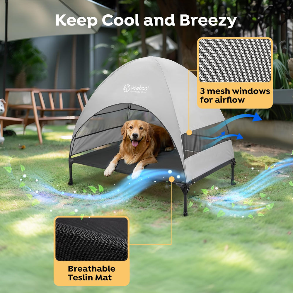 Veehoo Large Dog Bed 42x30 inches accommodates big breeds comfortably
