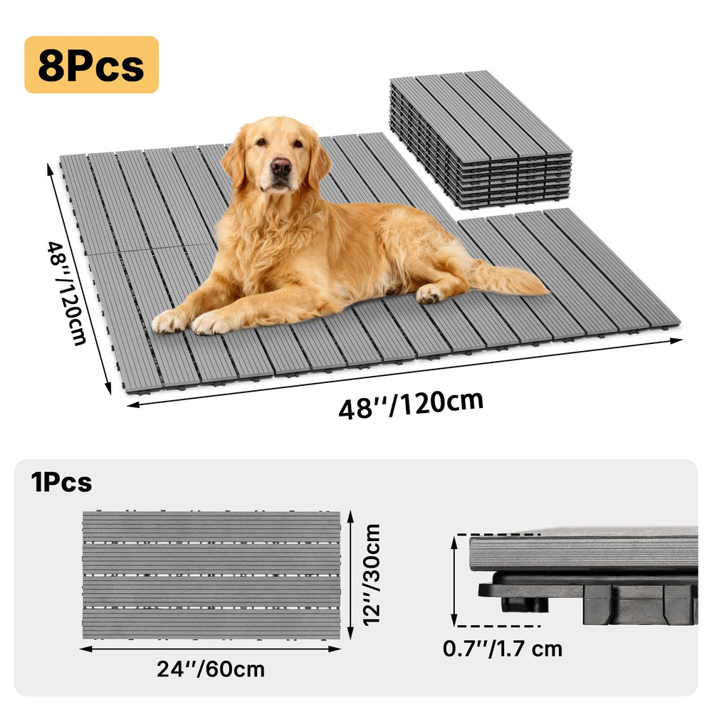 Veehoo textured surface offers non-slip grip for confident footing.