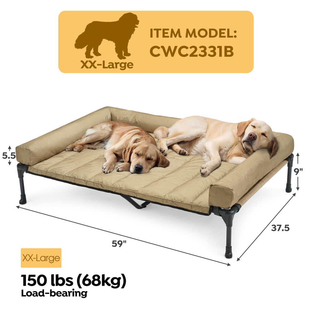 Veehoo removable waterproof bolster cushion keeps dogs clean and comfy during naps.