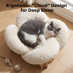 Veehoo soft faux rabbit fur cushion delivers gentle support for joints and cozy naps.