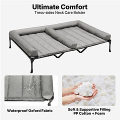 Veehoo Teslin mesh cooling surface keeps pets comfortable.