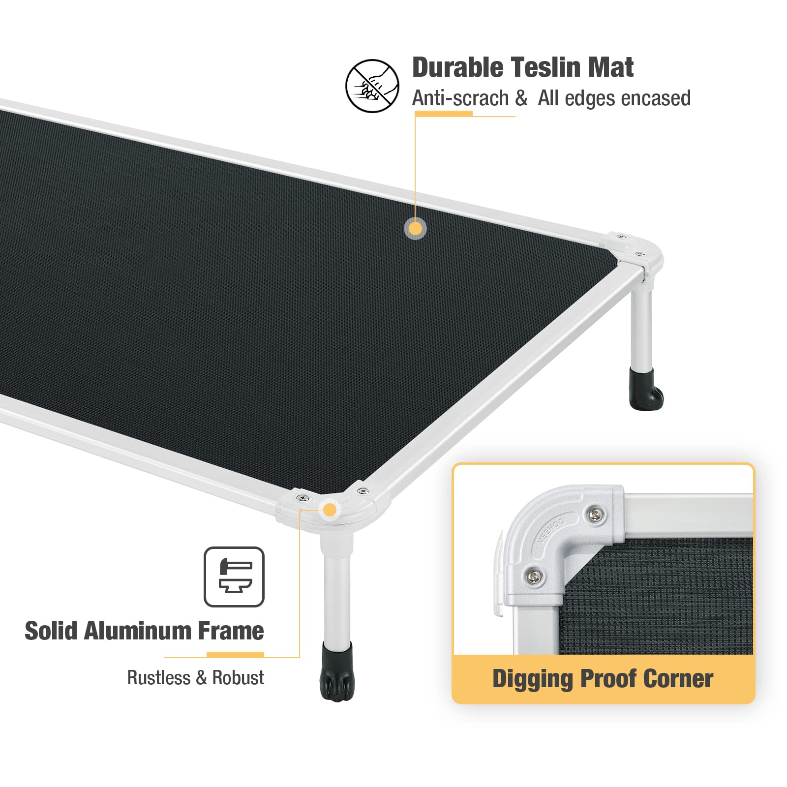 Veehoo raised bed supports up to 150 pounds for durable use