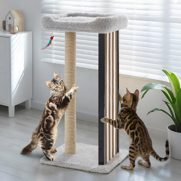 Veehoo 35in tall cat scratching post base for stable use