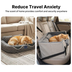 Veehoo backseat fit designed for dogs up to 50 lbs for spacious travel.