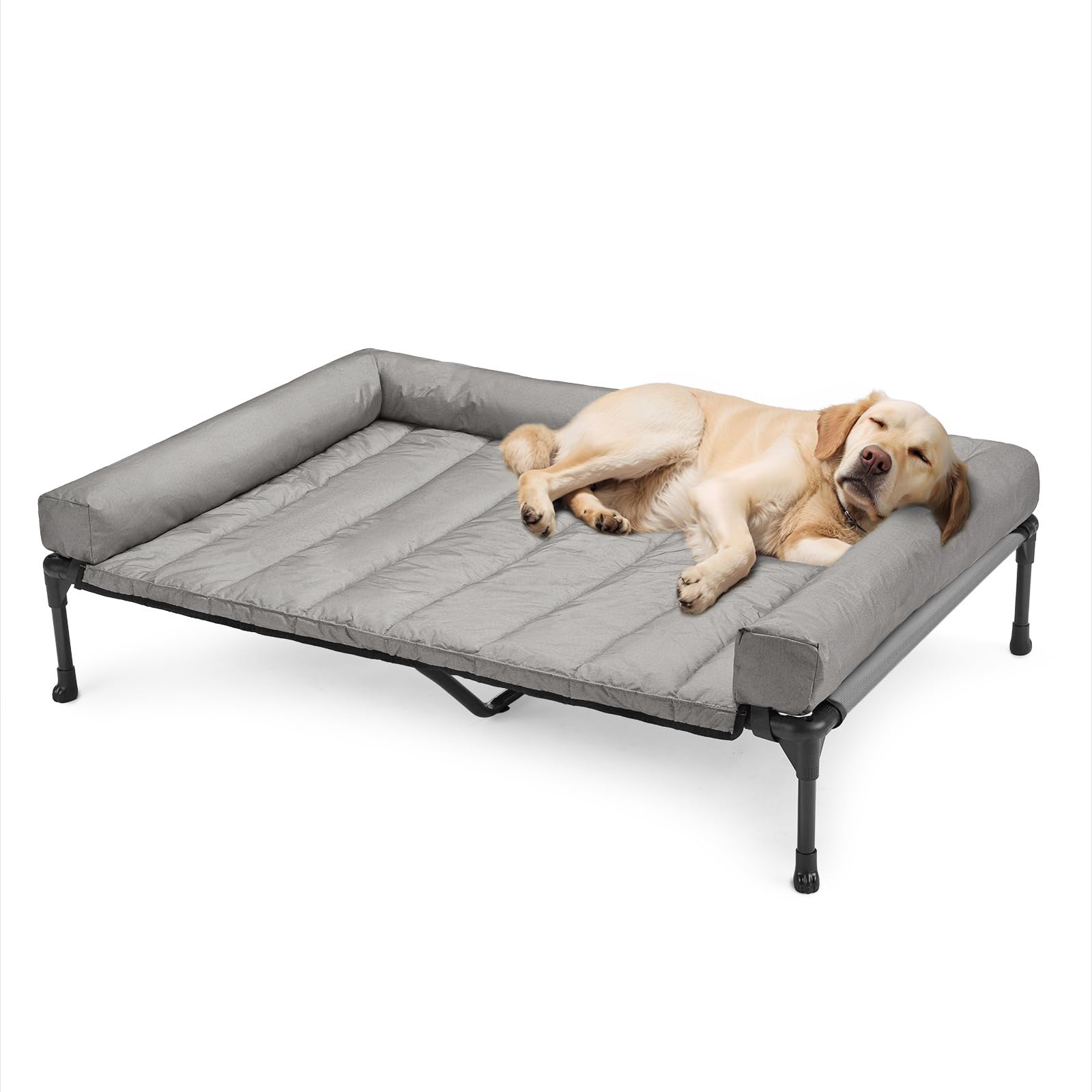 Veehoo cooling elevated dog bed frame for indoor or outdoor use with elevated support