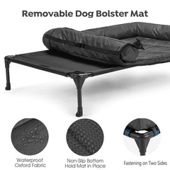 Veehoo non-slip feet on bed base prevent sliding