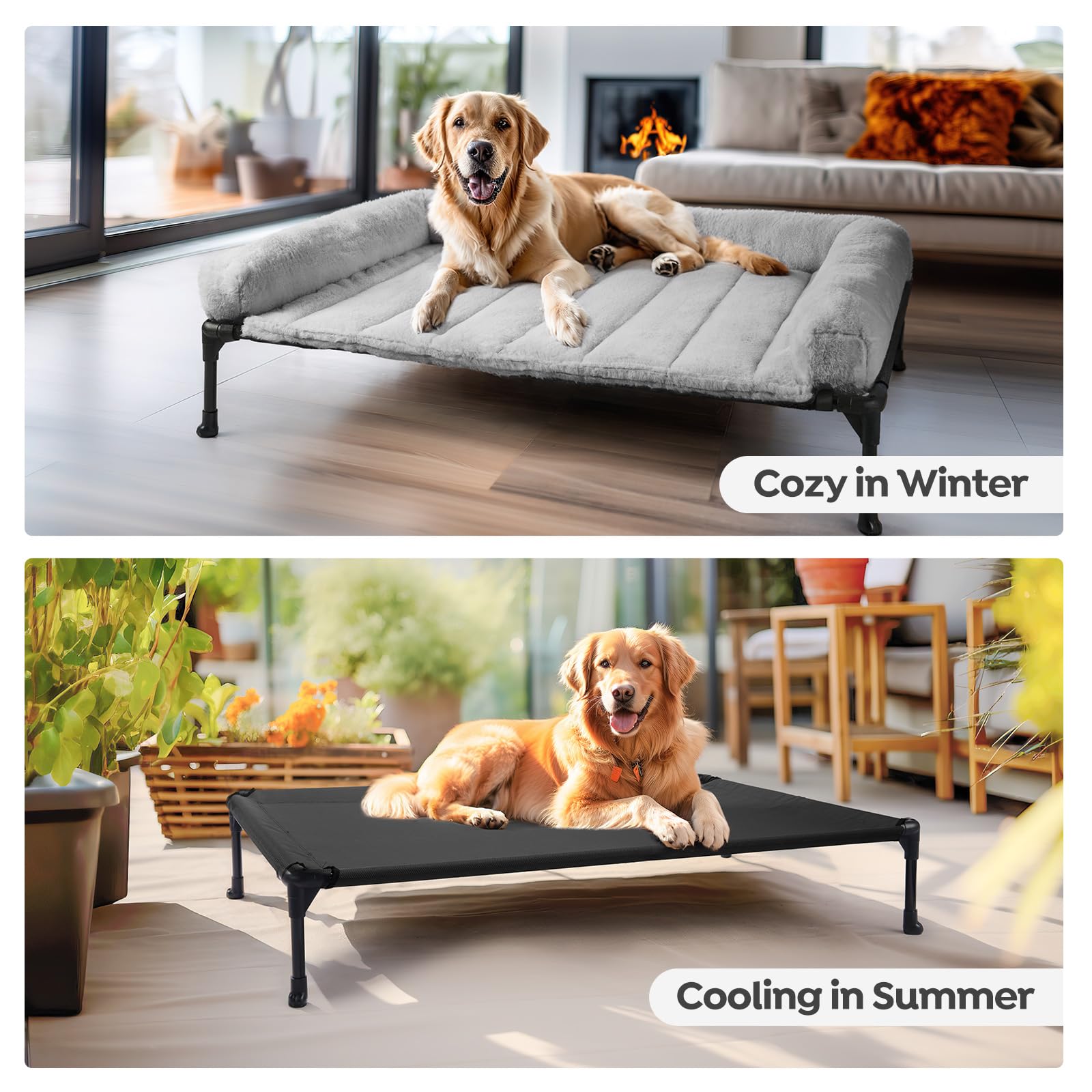 Veehoo cooling mode creates a breathable cot on warm days