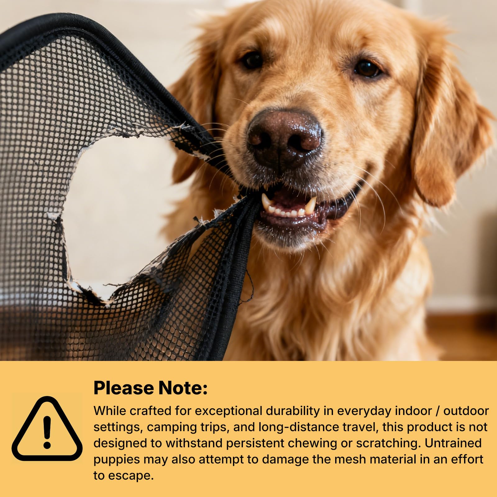 Veehoo crate waterproof fabric simplifies cleaning and maintenance.