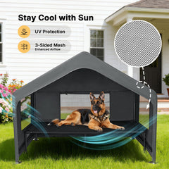 Veehoo XL dog house interior spacious enough for multiple pets or a large dog.