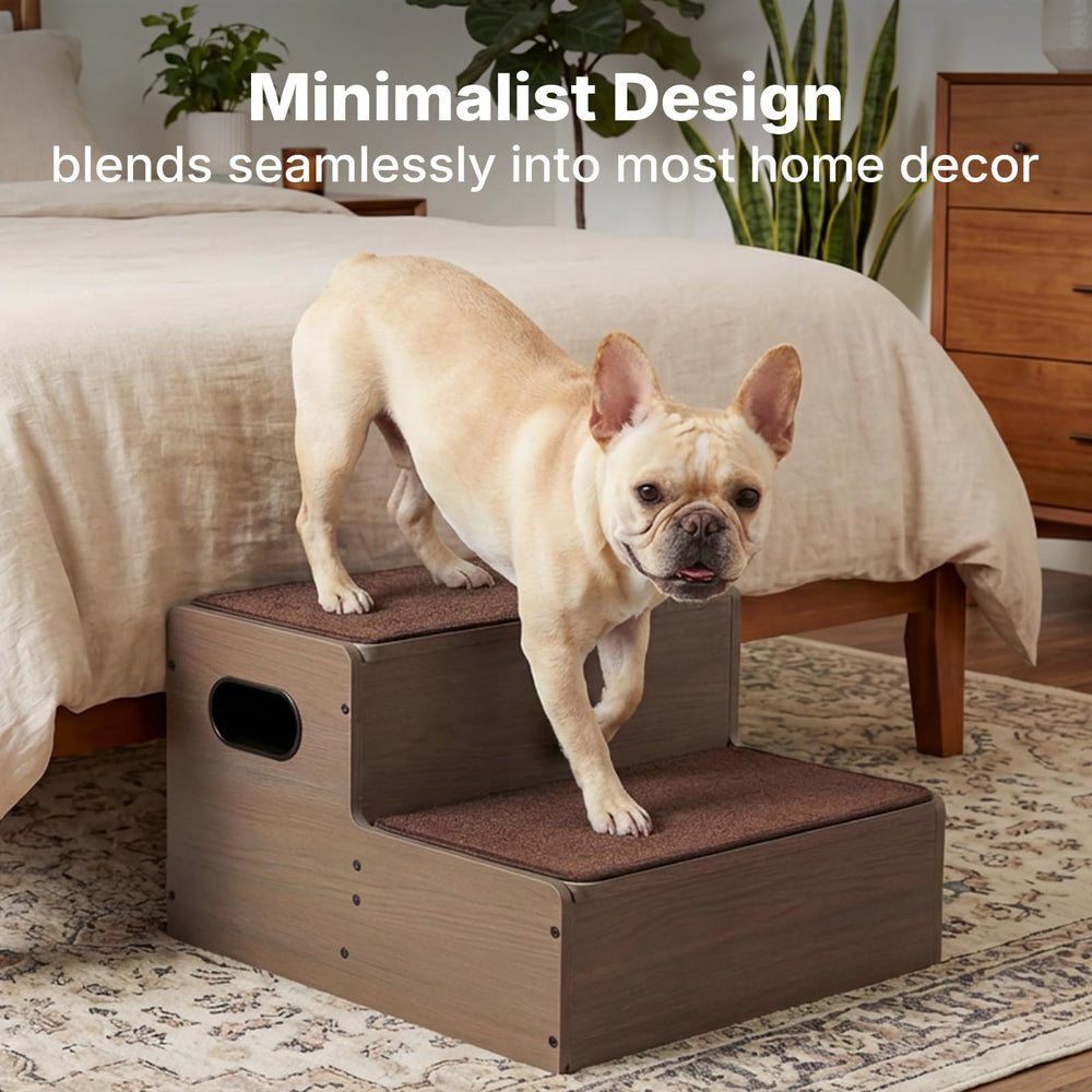 Veehoo compact two-step design fits in tight spaces.