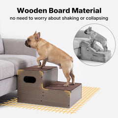 Veehoo dog stairs with safety hinges ensure stable use.
