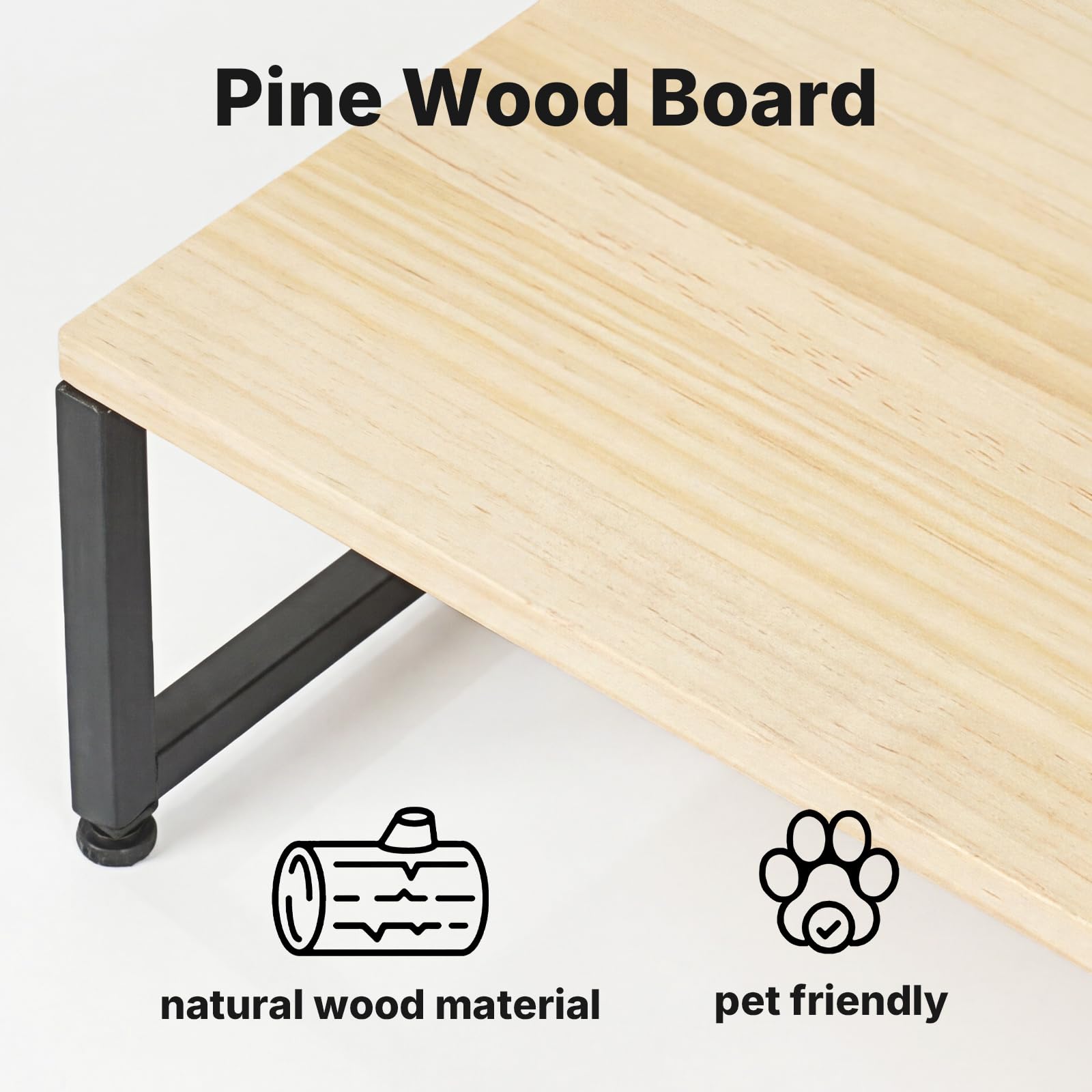 Veehoo dog steps offer easy-clean pine wood surface