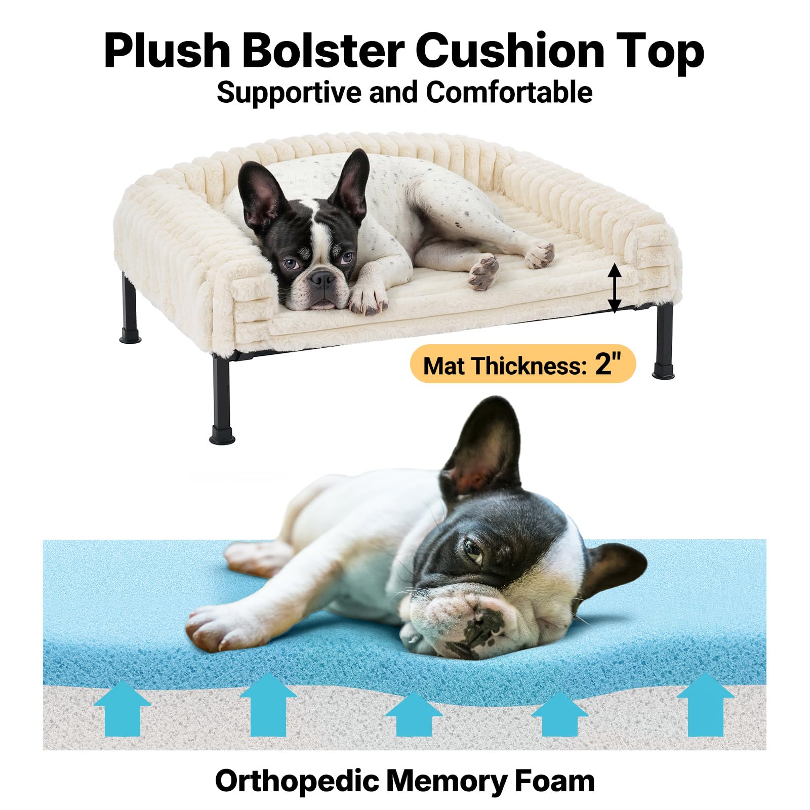 Veehoo plush surface details for cozy, comforting naps