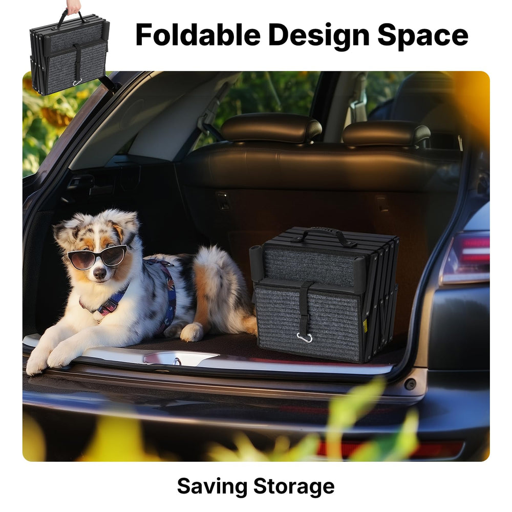 Veehoo adjustable-height dog ramp fitting most trucks and SUVs