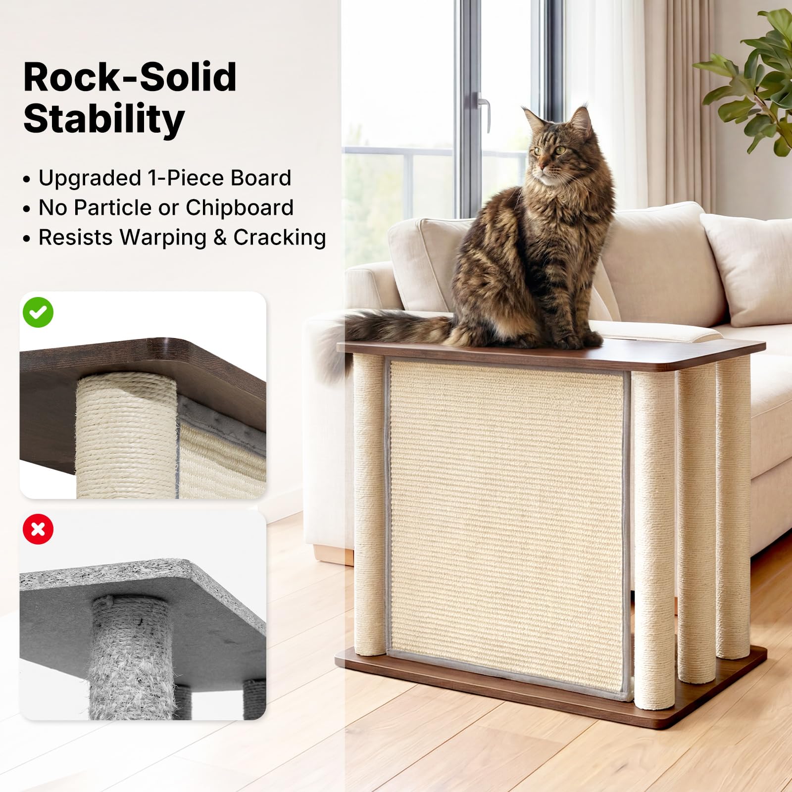 Veehoo integrated cat scratching posts for satisfying scratching instincts.