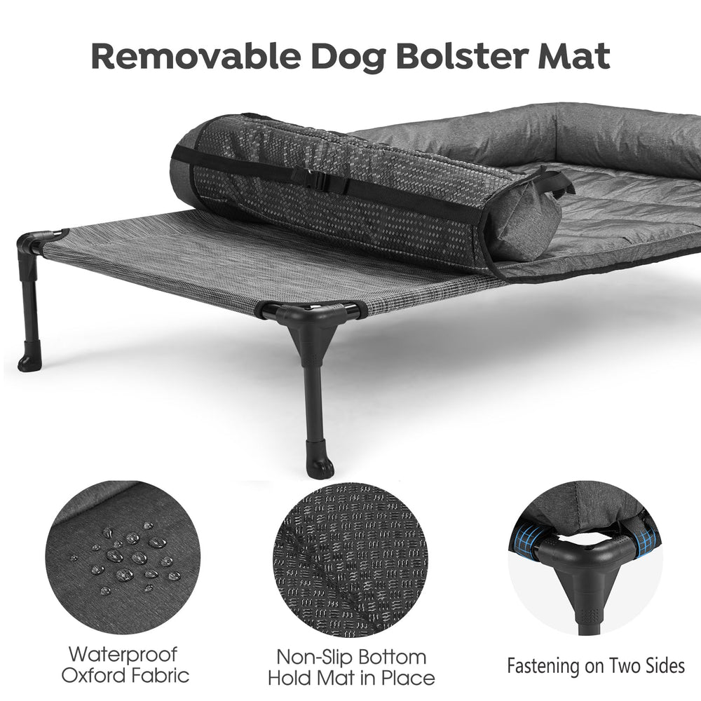 Veehoo large 42x30 inch dog sofa bed supports bigger breeds