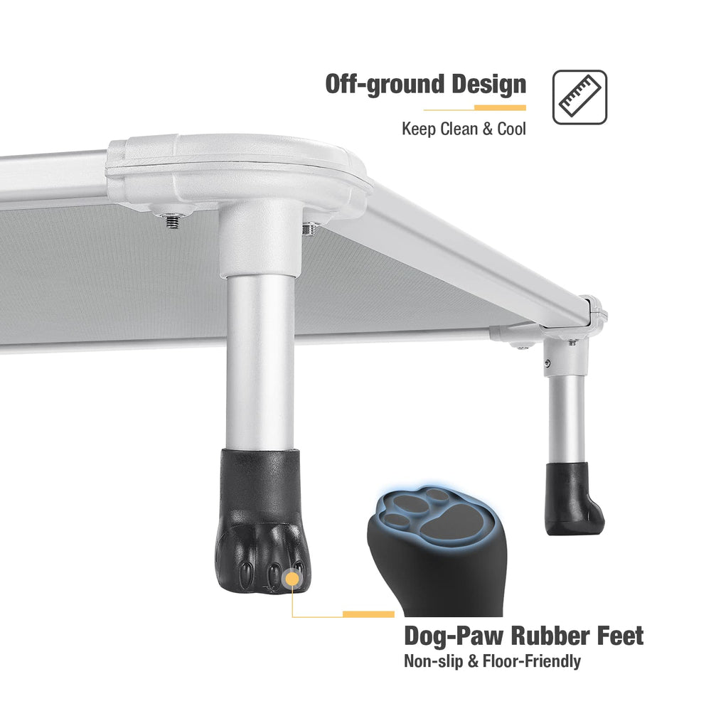 Veehoo no-slip feet help keep the bed stable on various surfaces.