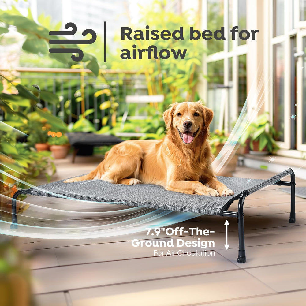 Veehoo Original sturdy metal frame supports large dogs reliably.