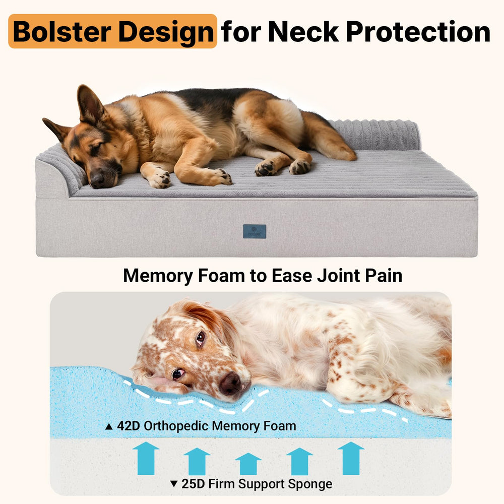 Veehoo bed highlighting L-shaped bolsters for head and neck alignment