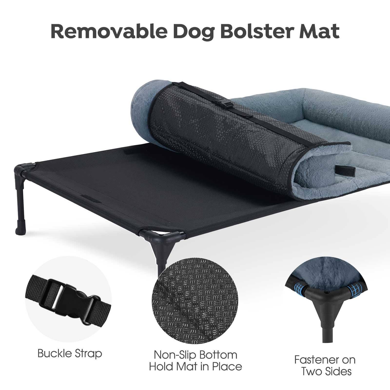 Veehoo reinforced frame closeup highlighting stability for large breeds