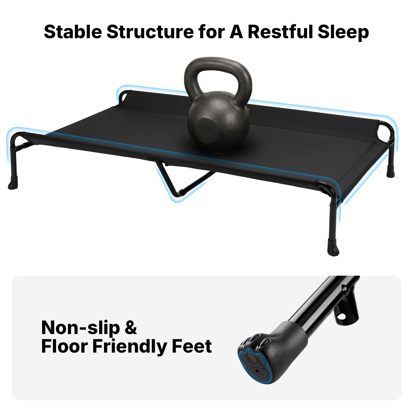 Veehoo steel frame provides durable stability for indoor or outdoor use