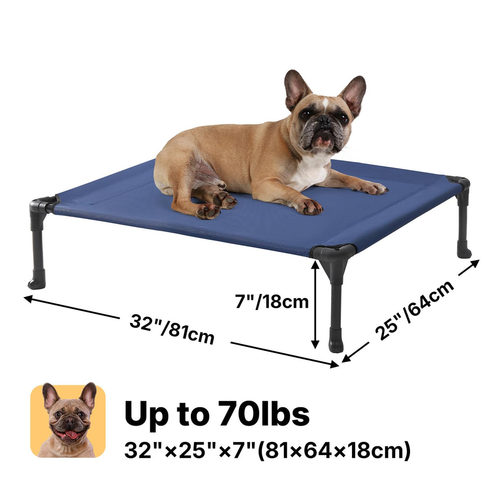 Veehoo outdoor elevated dog bed non-slip feet for stable placement