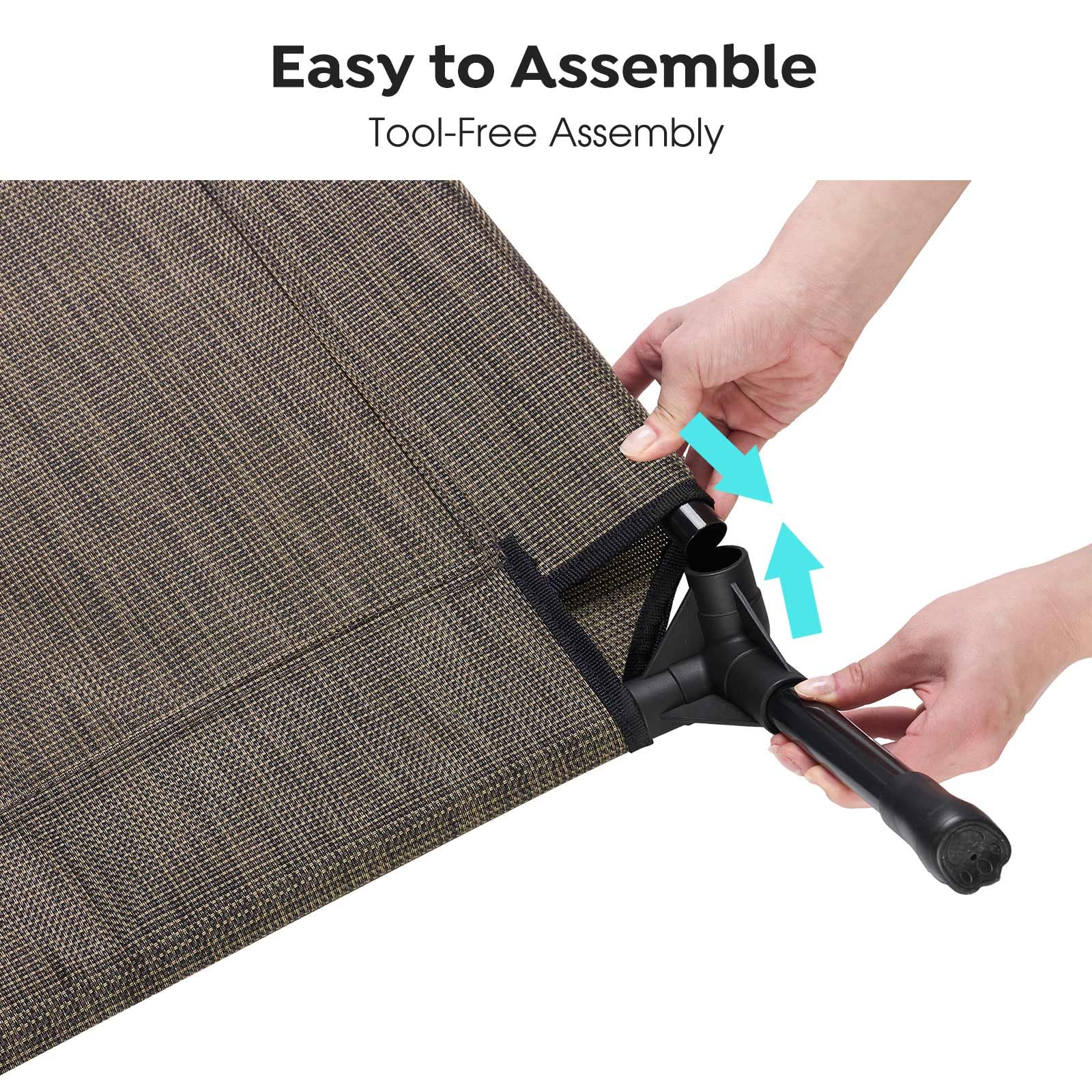Veehoo non-slip feet keep bed steady on any surface