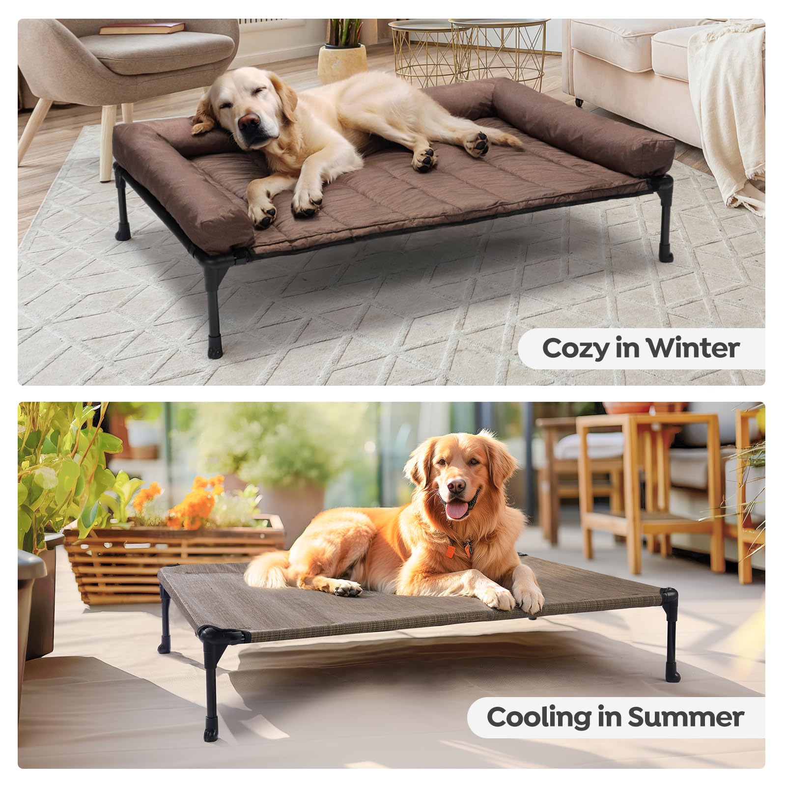 Veehoo powder-coated steel frame delivers durable stability and long-lasting use.