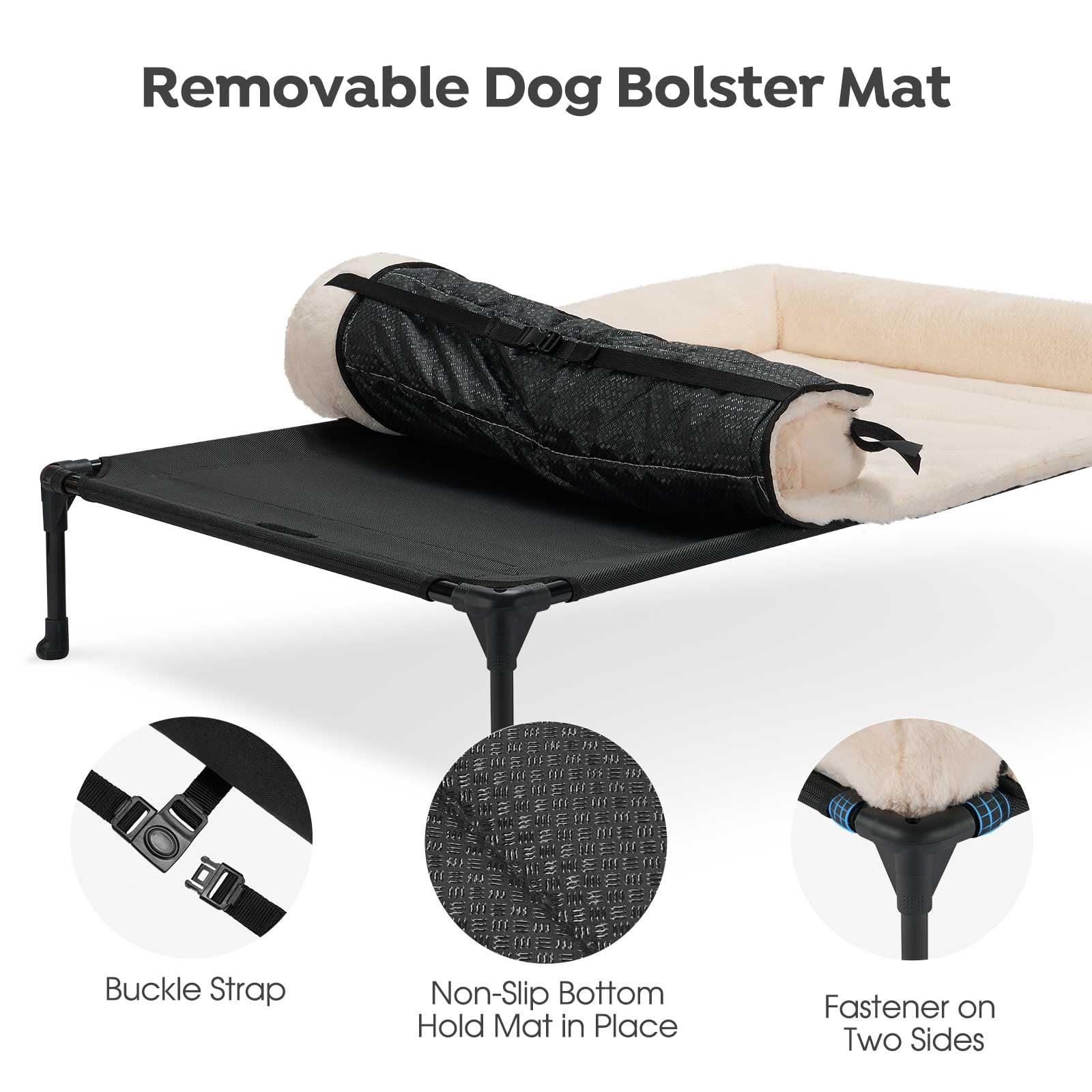 Veehoo reinforced steel frame ensures stability for heavy dogs.