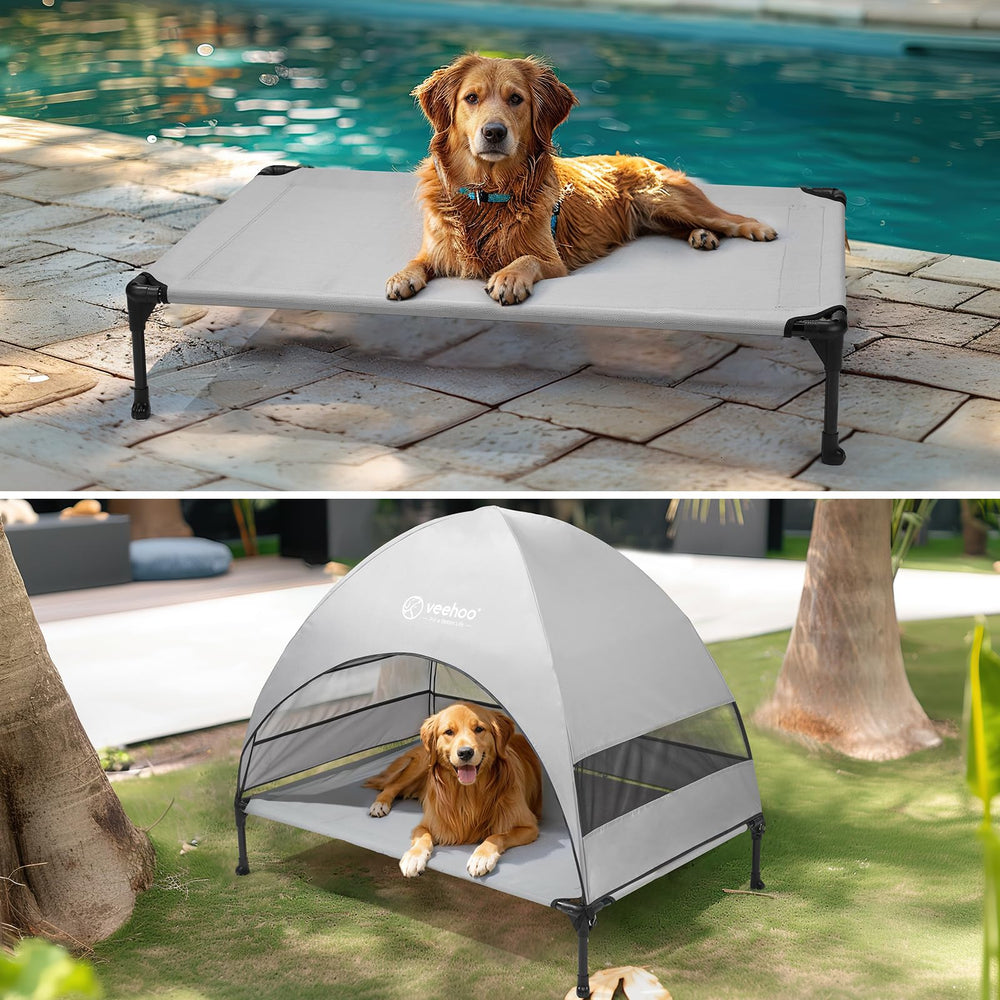 Veehoo removable canopy, windproof and easy to attach for quick setup.