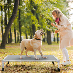 Veehoo silver aluminum frame provides durable support and a modern look.