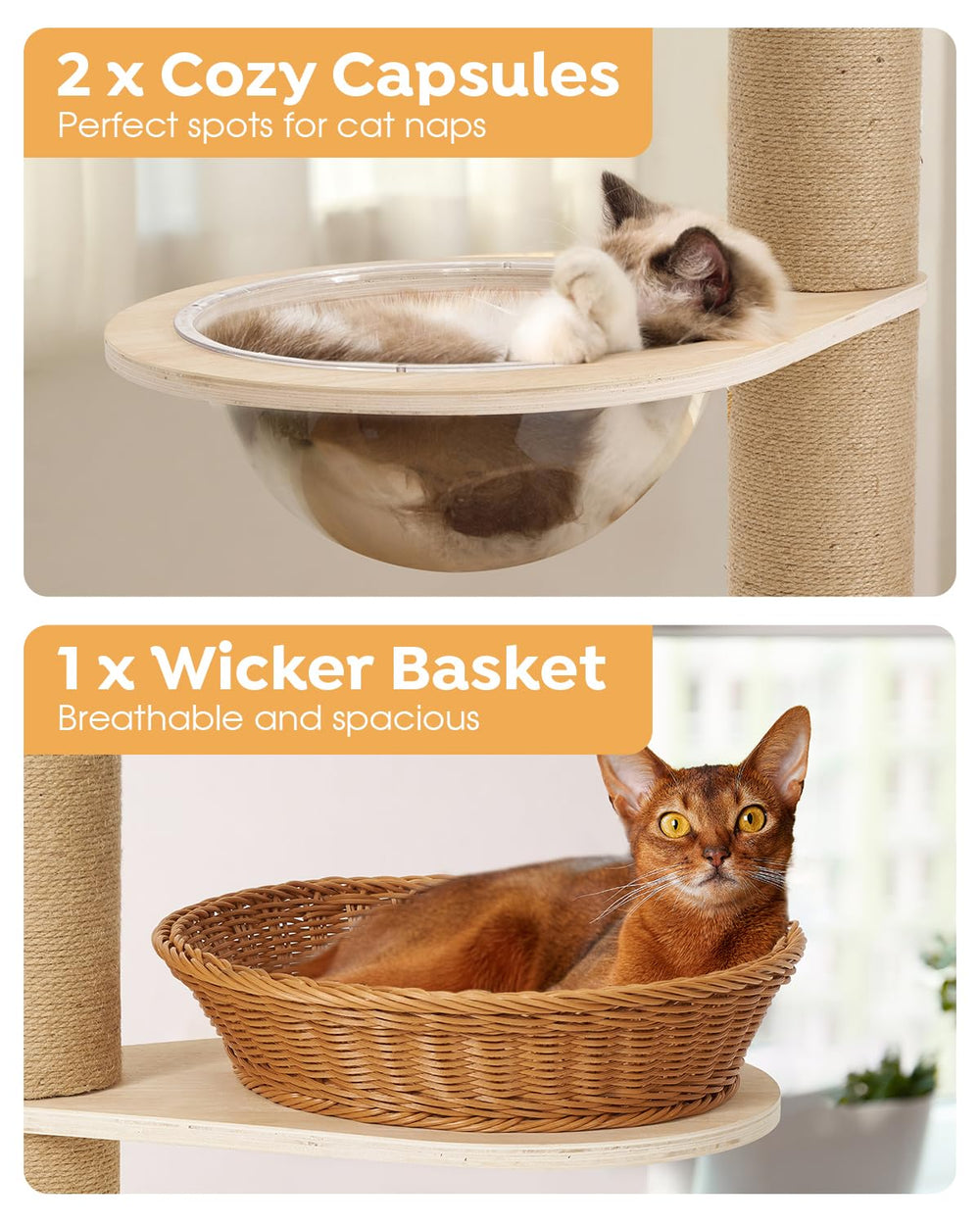 Veehoo sisal posts invite scratching and protect furniture