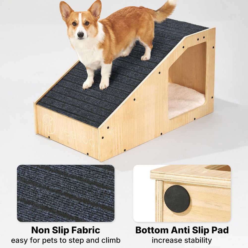 Veehoo ramp shown from side view with compact dimensions.