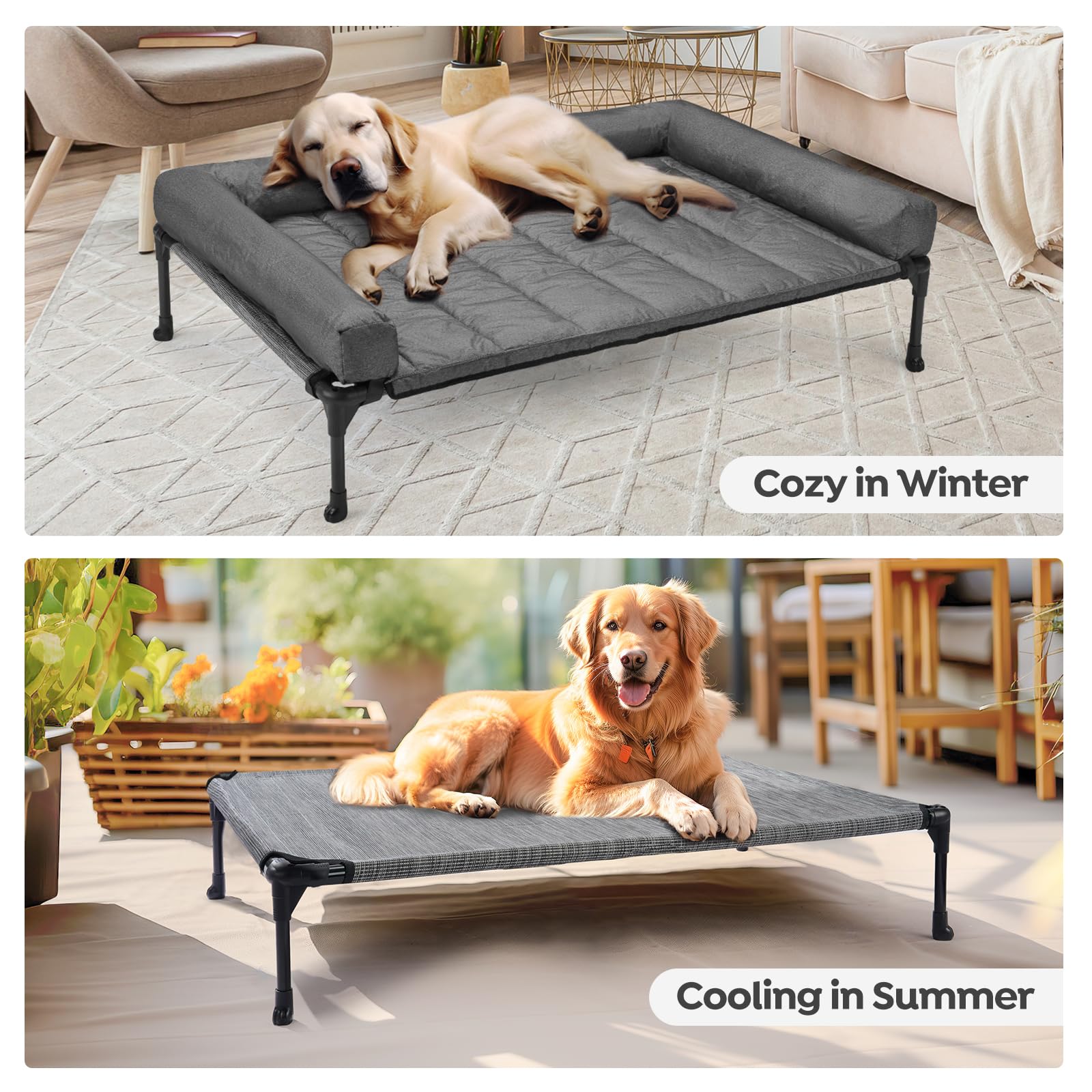 Veehoo snap-on design allows tool-free, quick setup indoors or outdoors