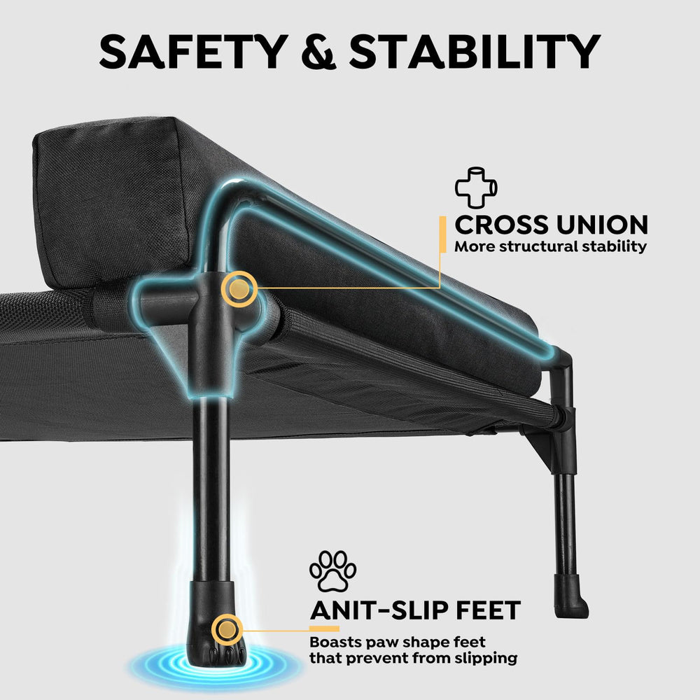 Veehoo three-sided bolster offering secure lounging for dogs